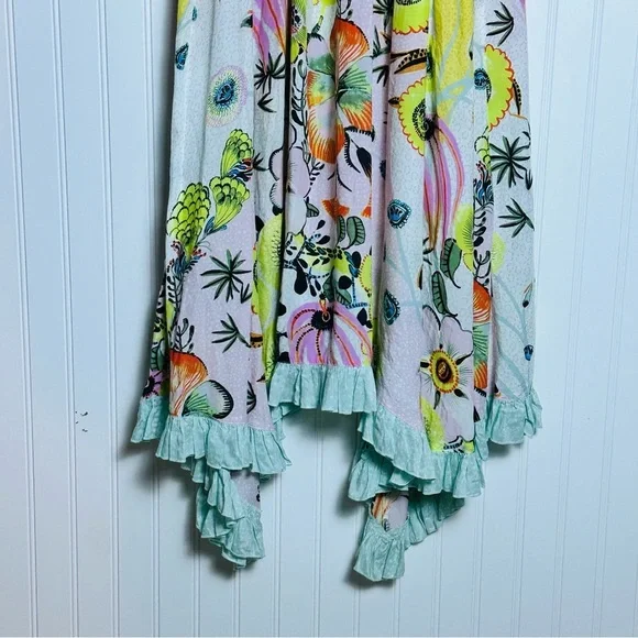 Anthropologie Margaux Sleep Dress Large NWT Floral adjustable Ruffle V Neck - Picture 13 of 15